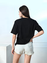 Timeless 100% Cotton Solid T-shirt - Black