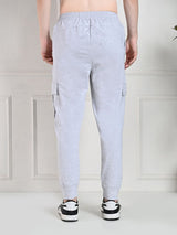 Utility Cargo Jogger with Pockets - Melange Grey