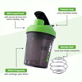 ShakePro 300ml Protein Shaker for Pre & Post Workout Mixes - Green