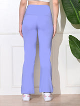 Effortless Women's Lycra Flared Tights - Lilac