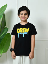 100% Cotton Playful Drew T-shirt – Black