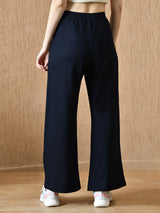 Women's Signature Cotton Flared Pant - Navy Blue