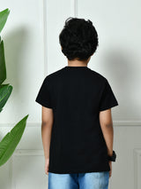 100% Cotton Playful Pizza T-shirt – Black