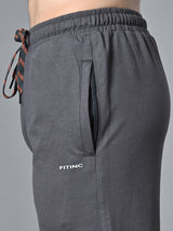 Essential Regular Fit Cotton Track Pant - Charcoal