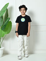 100% Cotton Playful Banana Board T-shirt – Black