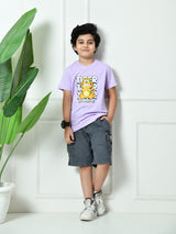 100% Cotton Playful Optimistic T-shirt – Lavender