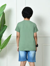 100% Cotton Playful Optimistic T-shirt – Pista Green