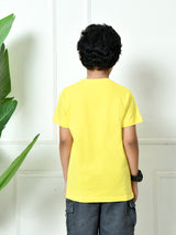 100% Cotton Playful Rabbit T-shirt – Yellow