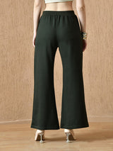 Women's Signature Cotton Flared Pant - Bottle Green