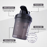 ShakePro 300ml Protein Shaker for Pre & Post Workout Mixes - Black