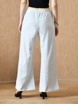 Women's Signature Cotton Flared Pant - Melange Grey