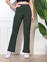 Effortless Women's Lycra Flared Tights - Sage