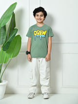 100% Cotton Playful Drew T-shirt – Pista Green