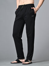 Essential Regular Fit Cotton Track Pant - Black