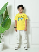 Cotton Drew & ABCD Graphic T-Shirts - Yellow & Maroon (2-Pack)