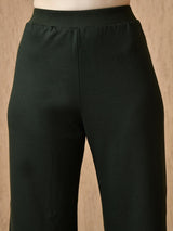Women's Signature Cotton Flared Pant - Bottle Green