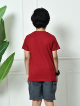 100% Cotton Playful Gaming T-shirt – Maroon
