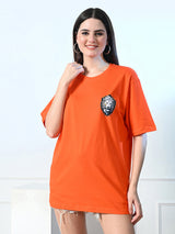 Classic 100% Cotton Lioness T-shirt – Orange