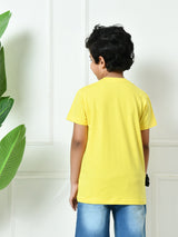 100% Cotton Playful Optimistic T-shirt – Yellow