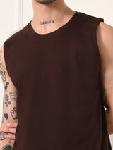Easy-Wear Solid Coffee Cotton Sando