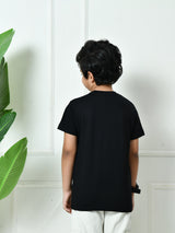 100% Cotton Playful ABCD T-shirt – Black