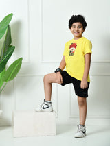 Cotton Be Dope & Banana Board Graphic T-Shirts - Yellow & Black (2-Pack)