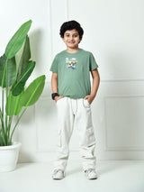 Cotton Be Cool & Lazy Panda Graphic T-Shirts - Pista & Yellow (2-Pack)