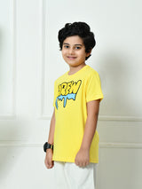 100% Cotton Playful Drew T-shirt – Yellow