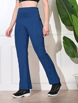 Effortless Women's Lycra Flared Tights - Classic Blue