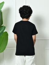 100% Cotton Playful Drew T-shirt – Black