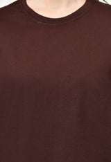 Timeless 100% Cotton Solid T-shirt - Coffee
