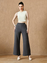 Women's Signature Cotton Flared Pant - Charcoal