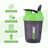 ShakePro 300ml Protein Shaker for Pre & Post Workout Mixes - Green
