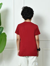 100% Cotton Playful Rabbit T-shirt – Maroon