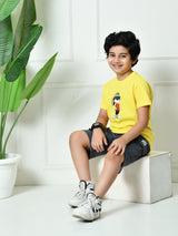 100% Cotton Playful Rabbit T-shirt – Yellow