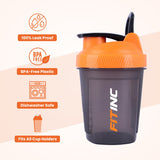 ShakePro 300ml Protein Shaker for Pre & Post Workout Mixes - Orange