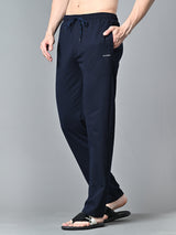 Essential Regular Fit Cotton Track Pant – Navy Blue