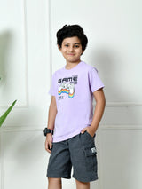 100% Cotton Playful Gaming T-shirt – Lavender