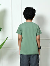 100% Cotton Playful Rabbit T-shirt – Pista Green