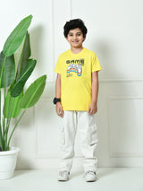 100% Cotton Playful Gaming T-shirt – Yellow