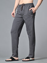 Essential Regular Fit Cotton Track Pant - Charcoal