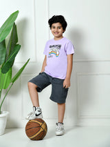 100% Cotton Playful Gaming T-shirt – Lavender