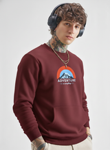 Ultra-Warm Fleece Sweatshirt - Wine - Adventure