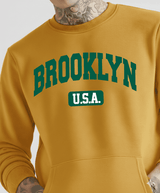 Ultra-Warm Fleece Sweatshirt - Mustard - Brooklynusa