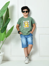 100% Cotton Playful Optimistic T-shirt – Pista Green