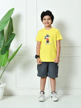 Cotton Rabbit & Drew Graphic T-Shirts - Yellow & Pista (2-Pack)