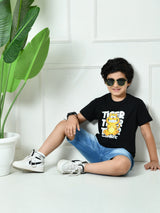 100% Cotton Playful Optimistic T-shirt – Black