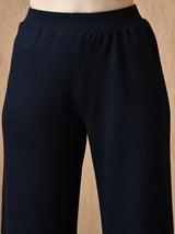 Women's Signature Cotton Flared Pant - Navy Blue