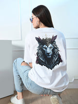 Classic 100% Cotton Lioness T-shirt – White