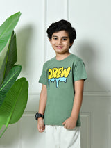 100% Cotton Playful Drew T-shirt – Pista Green